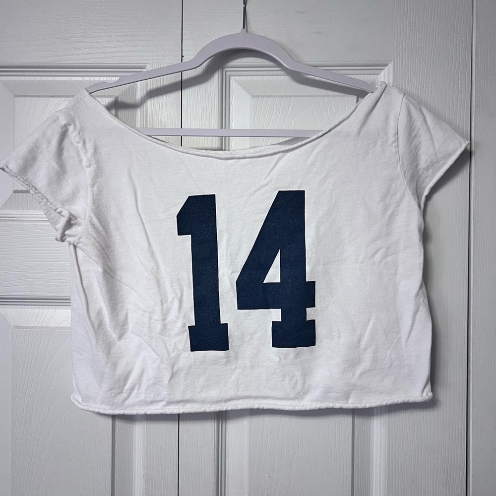 Brandy Melville Crop Top with Navy Number